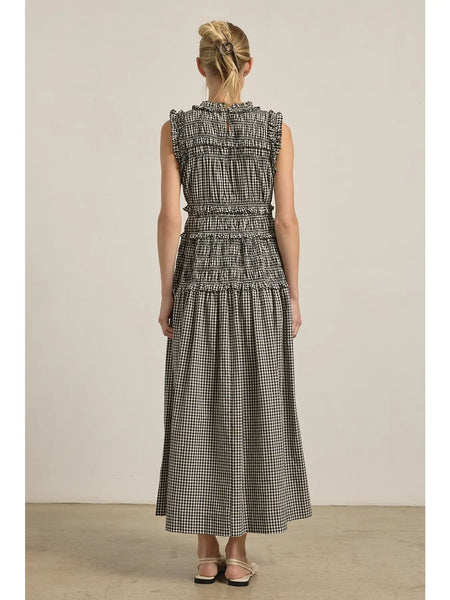 The Maci Black Smocked Maxi Dress