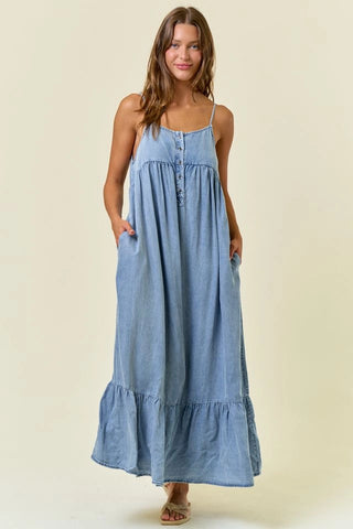 The Maggie Chambray Midi Dress
