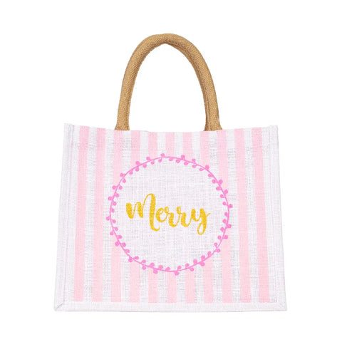 The Merry Stripe Gift Tote Bag