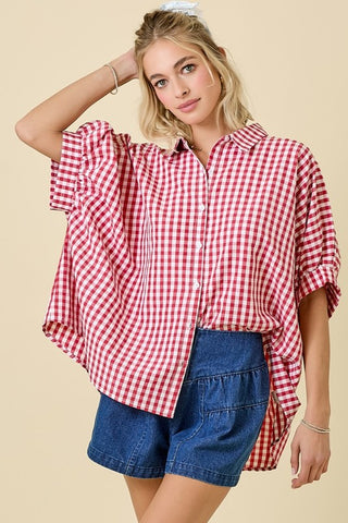 The Jules Red Gingham Shirt