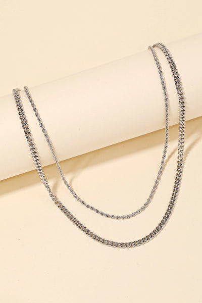 The Rope & Curb Layered Chain