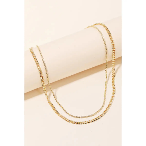 The Rope & Curb Layered Chain