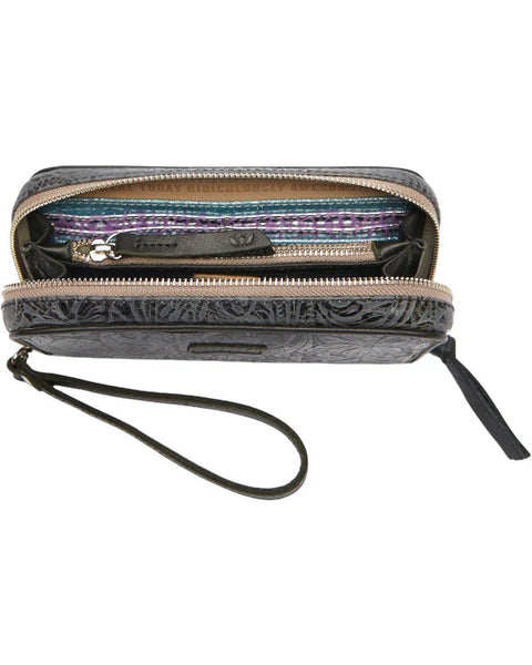 CONSUELA STEELY WRISTLET WALLET