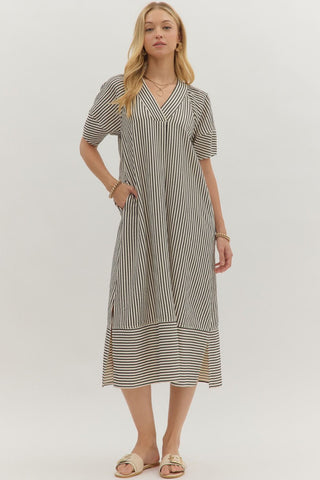 The Carter Stripped Maxi Dress