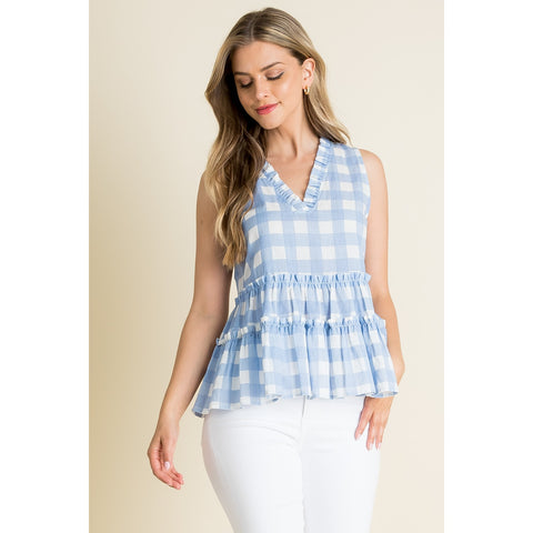 The Whitney Checkered Top