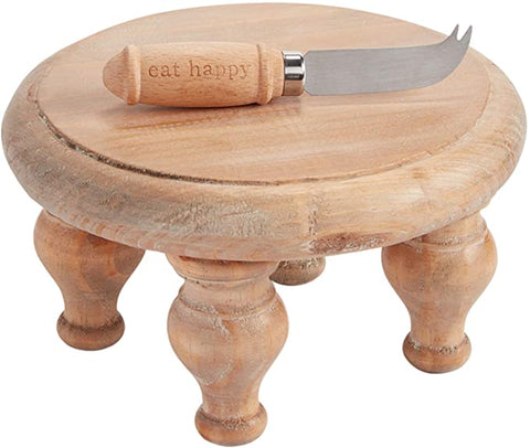 MUD PIE WOODEN FOOTED TRIVET SET