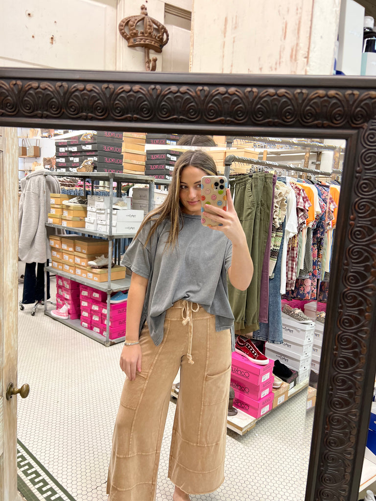 The Sam Mineral Knit Wide Leg Pants