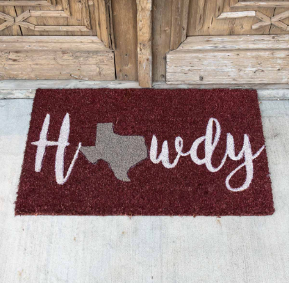 The Howdy Texas Coir Doormat