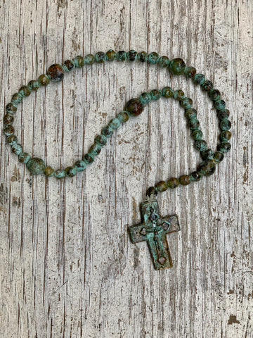 LARGE CLAY DECORATIVE ROSARY BEADS