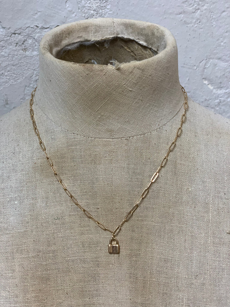 Posh Chain Link Locket Necklace