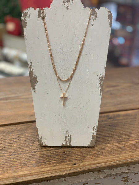 Crystal Cross Necklace