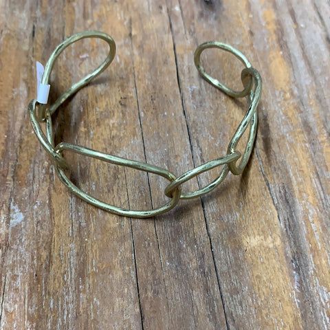 GOLD CHAIN CUFF BRACELET