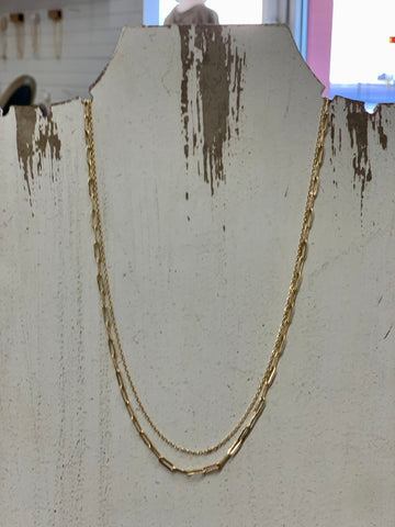 DOUBLE STRAND GOLD NECKLACE